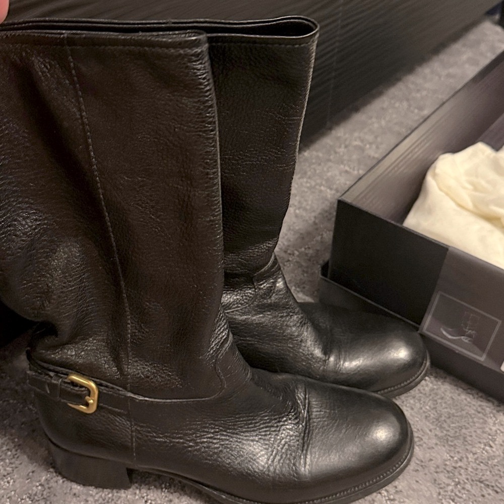 Prada authentic black pull on‎ boots 38.5